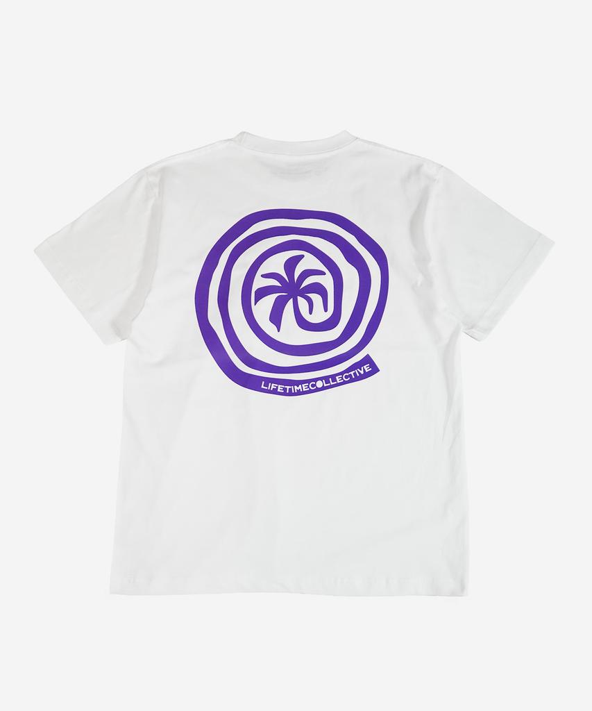 Laipeutaimkollegtibeu Stay Spiral Graphic Short Sleeve T-Shirt White