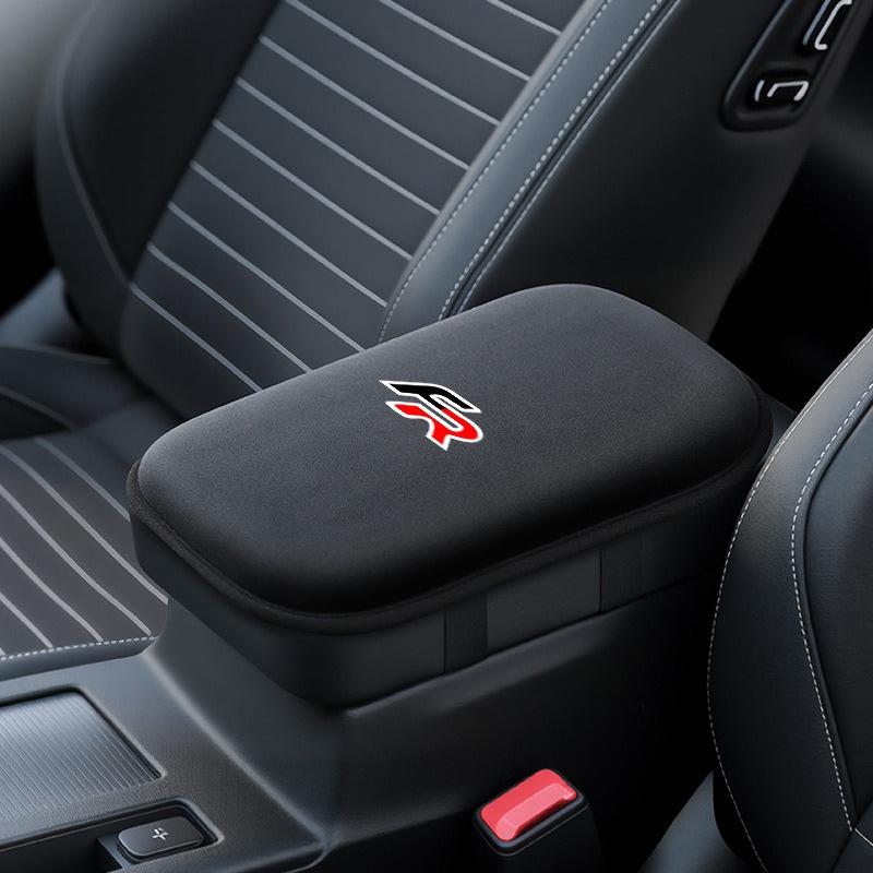 Cuscino Squisito di Lusso in Pelle Scamosciata per Bracciolo Auto Tappetino Protettivo per Bracciolo Console Centrale per Sedile FR Leon IBIZA Arona Arosa