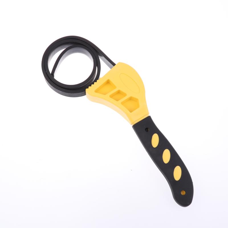 1Pcs 6/8inch Belt Wrench Oil Filter Puller Strap Spanner Chain Wrench Strap Opener, Adjustable Disassembly Tool