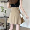 Chic Versatile Slim High-waisted Solid Umbrella Skirt Female Spring and Summer Personality Half-body Skirt Temperament A Line Skirt