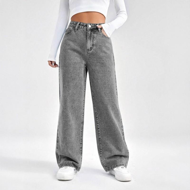Russian Clothing Jeans Women s Wide-leg Pants OZON/WB M серый