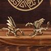 Solid Brass Pterosaur Dragon Small Statue Desktop Ornament Europe Mythical Griffin Figurines Retro Home Feng Shui Decoration