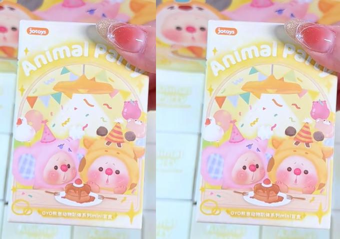 Oyo Bear Small Crawling Animal Party Series Cute Trendy Doll Toys Figurine Collection Desktop Ornament Present