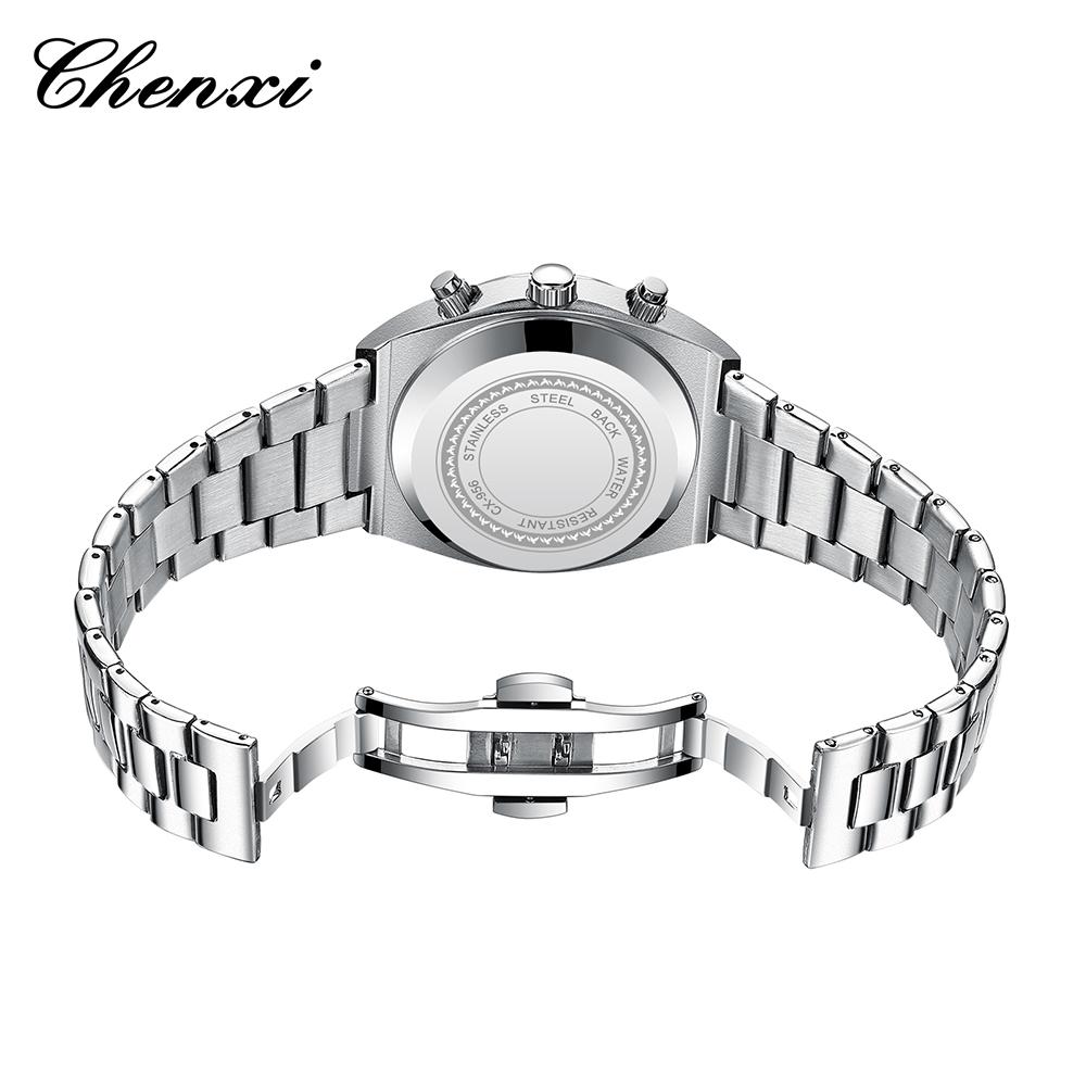 Man Wristwatch Business Waterproof Male Clock Luminous Date Stainless Steel Quartz Men Chronograph Watch