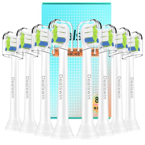 [Mini Size 2025 Improved Model] Dealswin Electric Toothbrush Replacement Brush Heads, Compatible with Philips Sonicare, Small Brush Heads, Plaque Remo