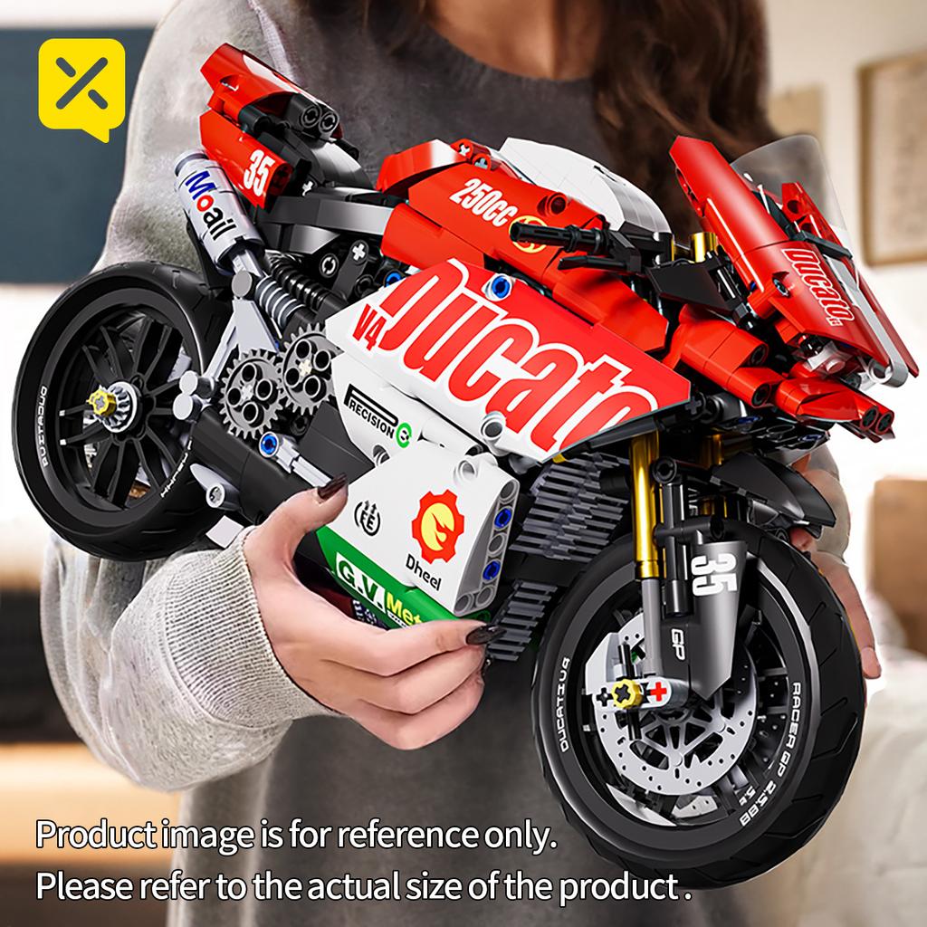 883 Pcs Collectible Motorcycle Display Model,Large Motorcycle Building Set Gift Idea for Adults,Model Motorcycle Kits To Build