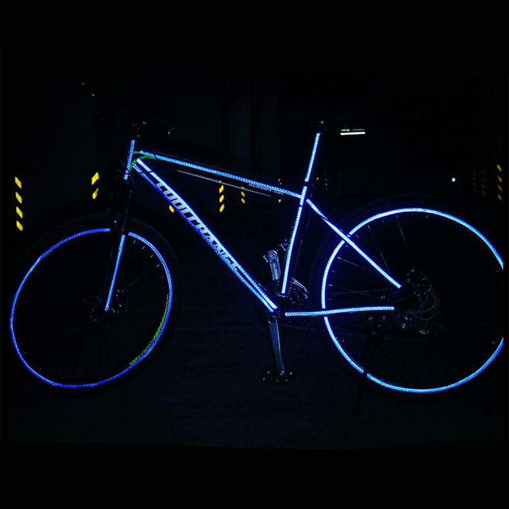 8M In Length Bicycle Reflective Sticker Tape Noctilucent Waterproof Fluorescent Bike Decoration