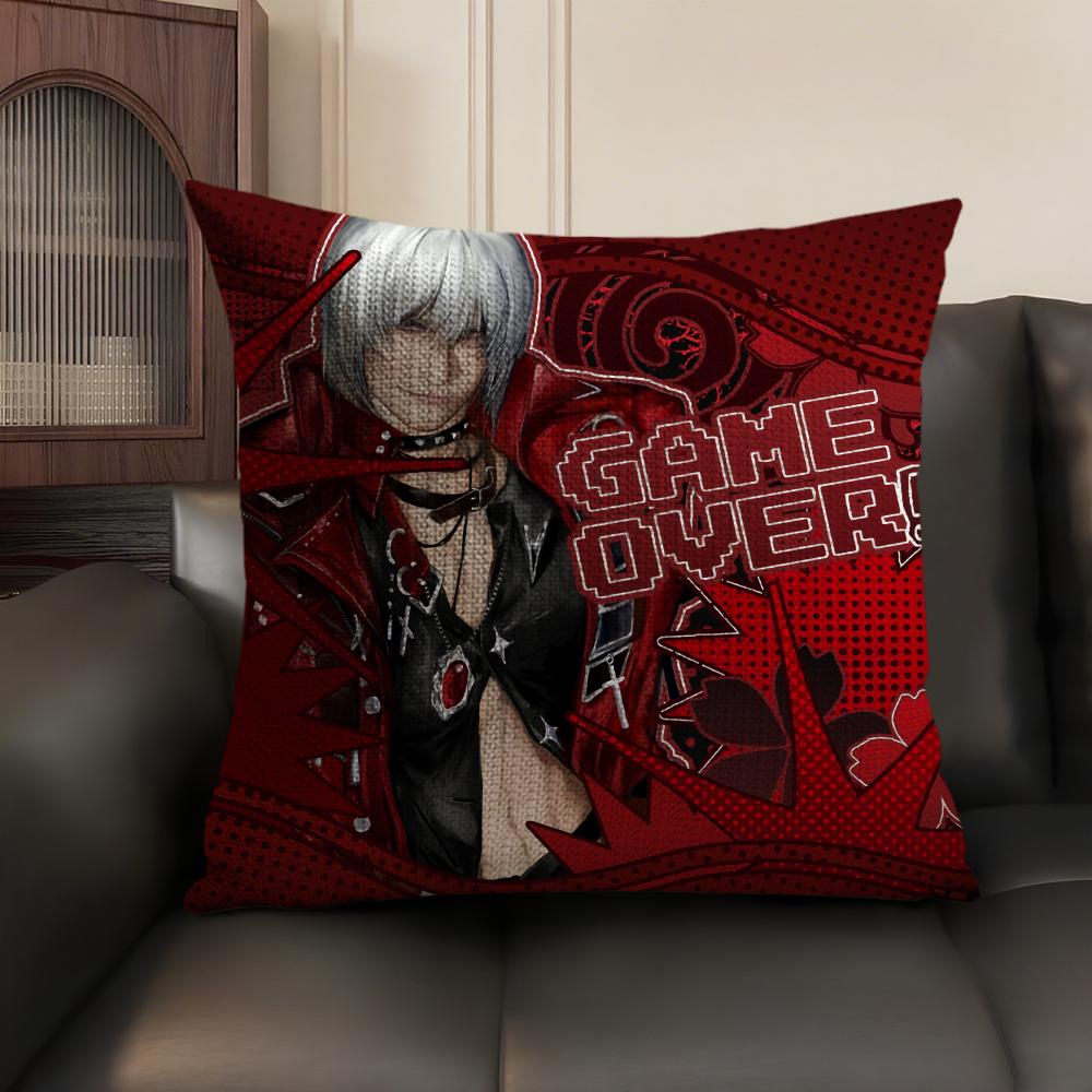 The DDevil May Cry Cushion Cover Natural Linen Organic Fabric DoubleSided Printing Sofa Home Decor Gift Pillow Case