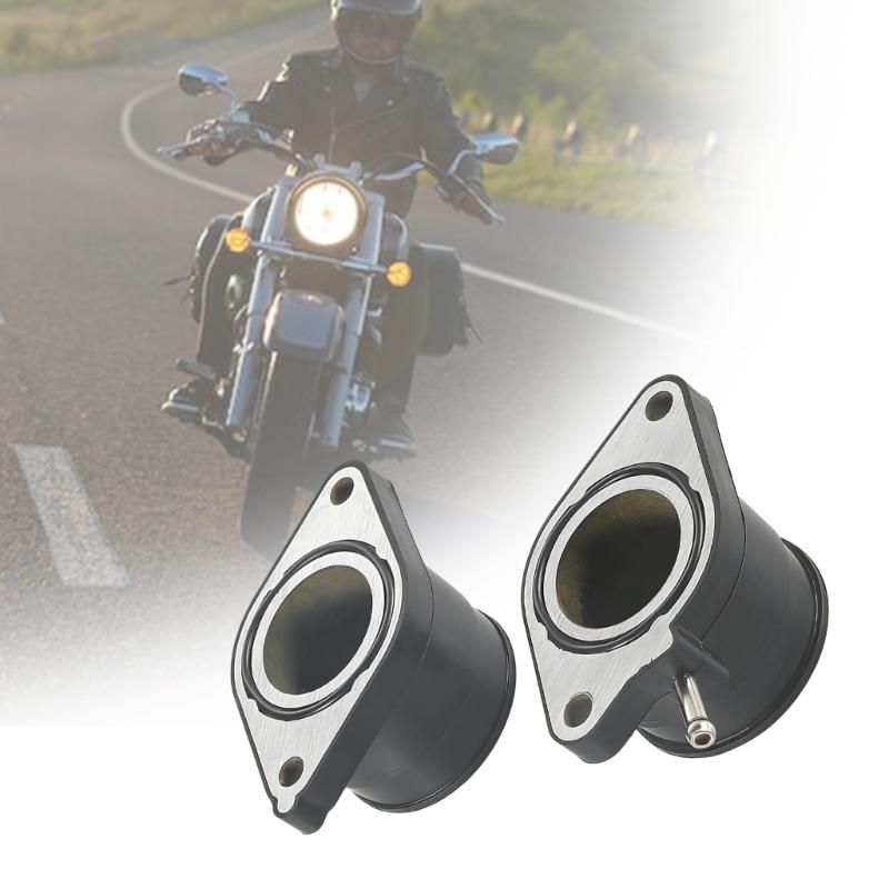 2PCS Flexible Banana Flexible Intake Manifold Gasket Connectors Fit XT500 And XT600 TT600 Motorcycles Quick Install