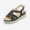 Young Age Women S Glam Strap SandalS Black yS003