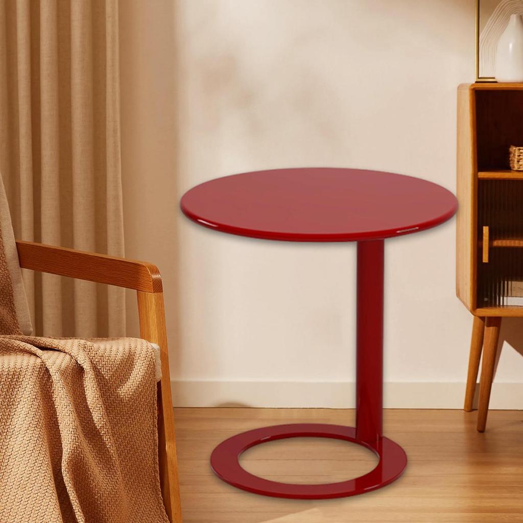 Minimalist Round Accent Side Table Iron Nightstand Modern Small Furniture for Room Sofa Bedside