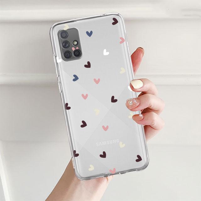 

Прозрачный чехол для Samsung Galaxy A52 A12 A51 A32 A21s A71 A32 A22 50 A70 A31 A72 5G, чехол для телефона Love Line Flower Samsung A20e