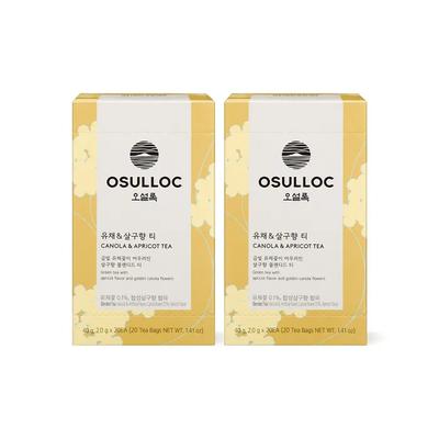 O'Sulloc Jeju Rapeseed & Apricot Tea 20 Pieces X 2