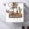 Western Cowboy Skeleton Halloween Cowpoke Soft Face Towel Quick Dry Pool Bath Cotton Towels Absorbent Quick