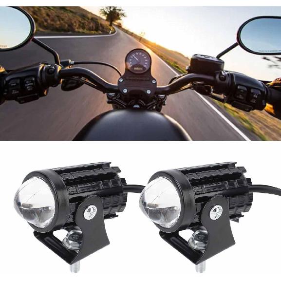 2Pcs Motorcycle LED Spotlight Yellow White High Low Beam Spot Lamp 8 to 80V