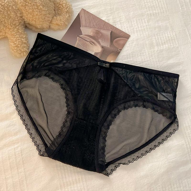 

Девушка Весна Лето Новый Китайский Стиль Кружево Сетка Газ Чистое Желание Сексуальное Обтягивающее Бесшовное Дышащее Белье One size чёрный