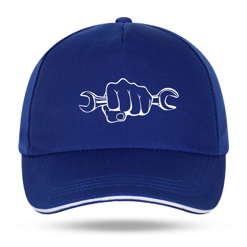 New Unisex Women Fashion Mechanic Holding A Wrench Funny Baseball Caps for Hip Hop Cotton Trucker Cap Bone Dad Hats