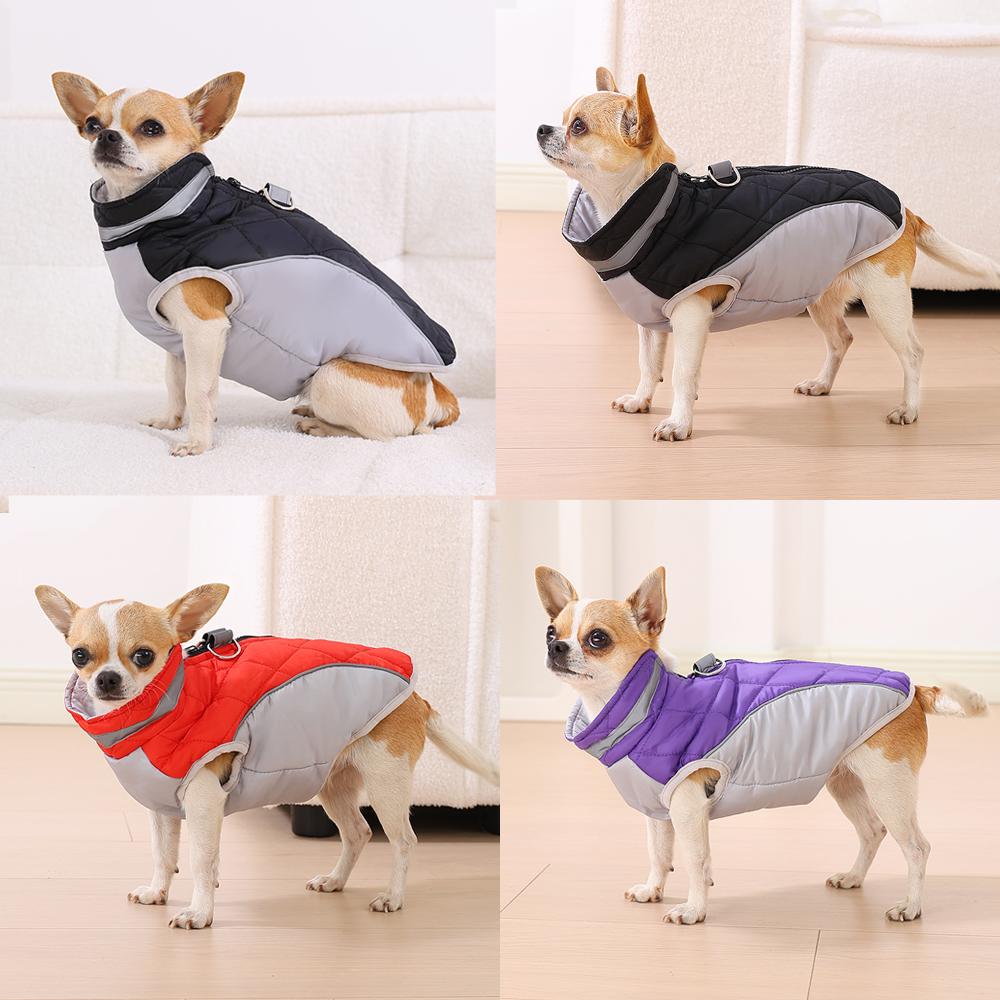 Pet Dog Clothes Autumn Winter Warm Coat For Small Medium Dogs Cat Reflective Waterproof Puppy Vest Jacket Chihuhua Pug Outfits