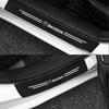 EMIW1 4Pcs New Leather Carbon Fiber Car Door Sill Threshold Protector Stickers For Skoda Octavia A5 A7 Rapid Fabia Superb Kodiaq Scala