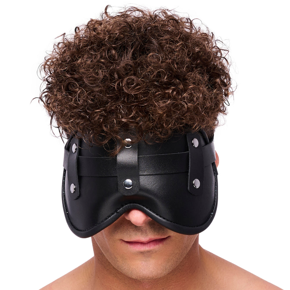 Masque en cuir rembourré Blind Up Noir - The Red - Cagoules & Masques