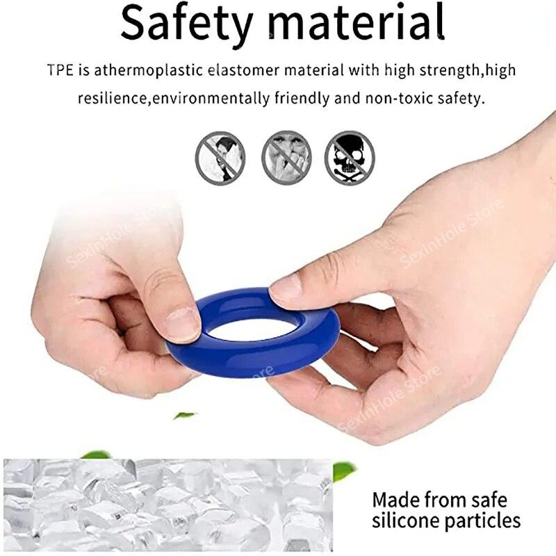 3pcs Cock Ring Silicone Delay Ejaculation Adult Toys for Men Penis Ring Enlargement Delay Chastity Device Sex Toys Sex Shop
