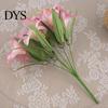 Lily Artificial Flower 1Pc 7 Heads Realistic Vivid Non-fading Not Wither Decorative Simulation Bouquet Gift Fake Home Art Decoration Scene Layout