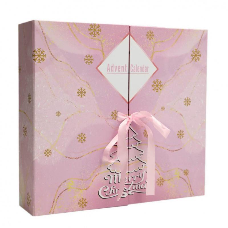 Kreativní skládací dárková krabička adventního kalendáře s dvojitými dvířky