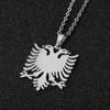 Collana con Ciondolo Aquila Albanese - Gioielli Unisex in Acciaio Inossidabile