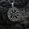 Nordic Viking Ethnic Style Rune Titanium Steel Men's Pendant Necklace