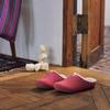 Frontier Sheep Room Size Warm Winter Boa Indoor Slippers for Men and Perfect for FR0033 room's Shoes, Red, M, Fabric, Women, Guests,