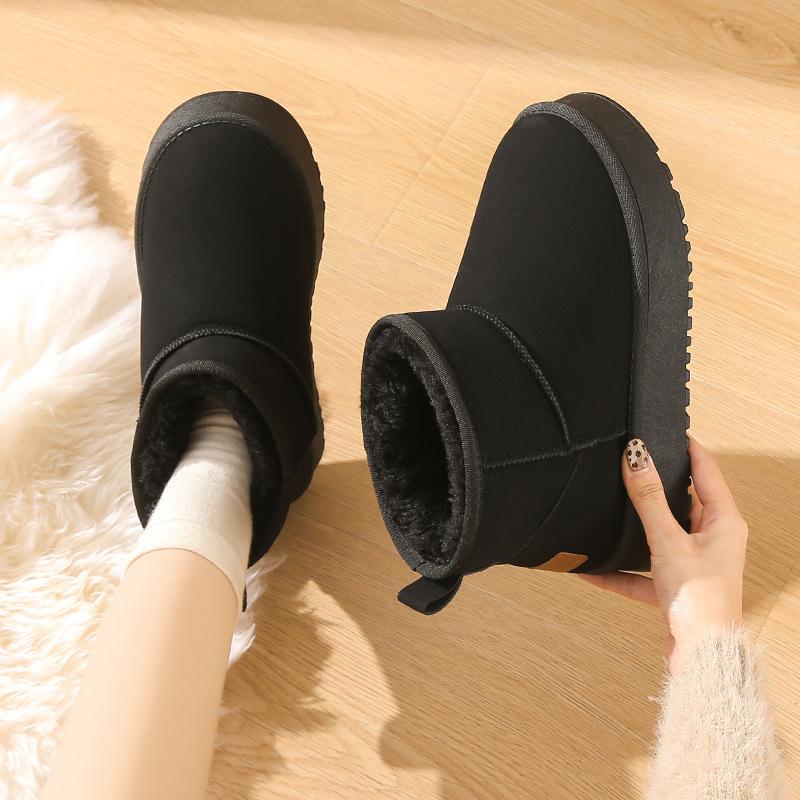 Snow Boots Women's Shoes Boots Non-slip Velvet Shoes Thickened Cotton Shoes Winter Boots Wear Snow Cotton Platform Women's Cotton Shoes