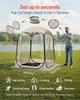 Pop-up Sportzelt, 1,27x1,27 m Klares Blasen-Zelt für 1 Person, Wasserdichter Outdoor-Pod mit Bodenmatte & Dachabdeckung, Garten-Iglu-Kuppelzelte Camping