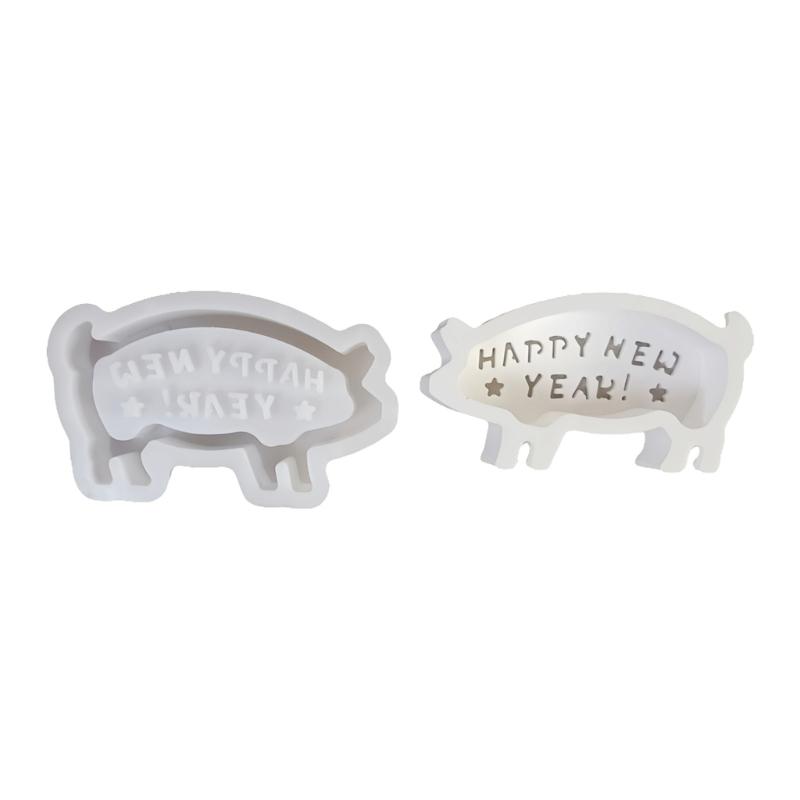 

Pig Figurine Silicone Candle Mold Food Grade Silicone Easy Demold For Resin Casting Making Candle Festival Decoration 1