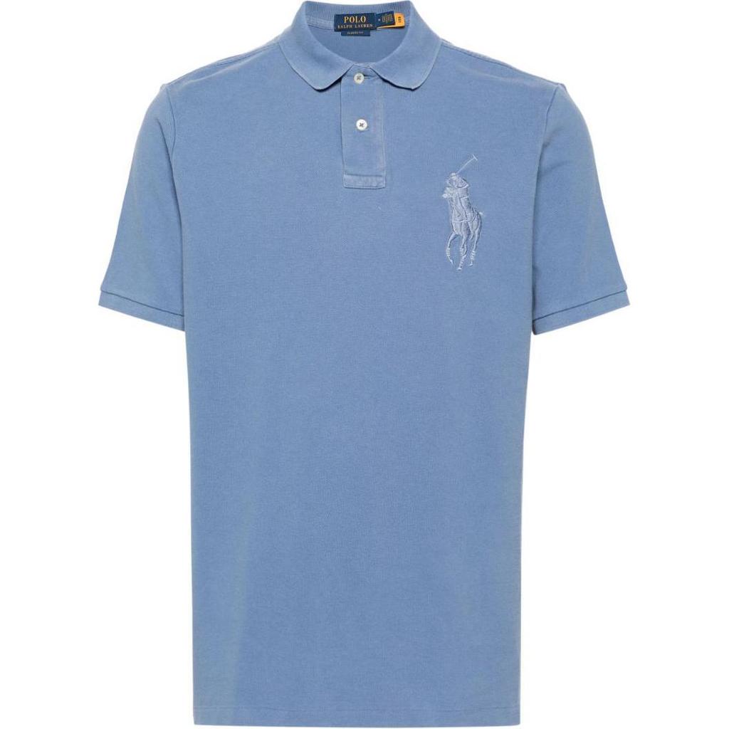 Polo Ralph Lauren Logo Embroidered Casual Short Sleeve Polo Shirt Men Tops Sky-Blue 710936508-001