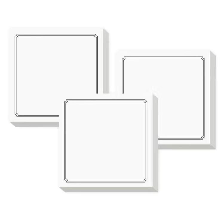 Korean Cute Sticky Notes: Strong Adhesion Blank Memo Pads for Students