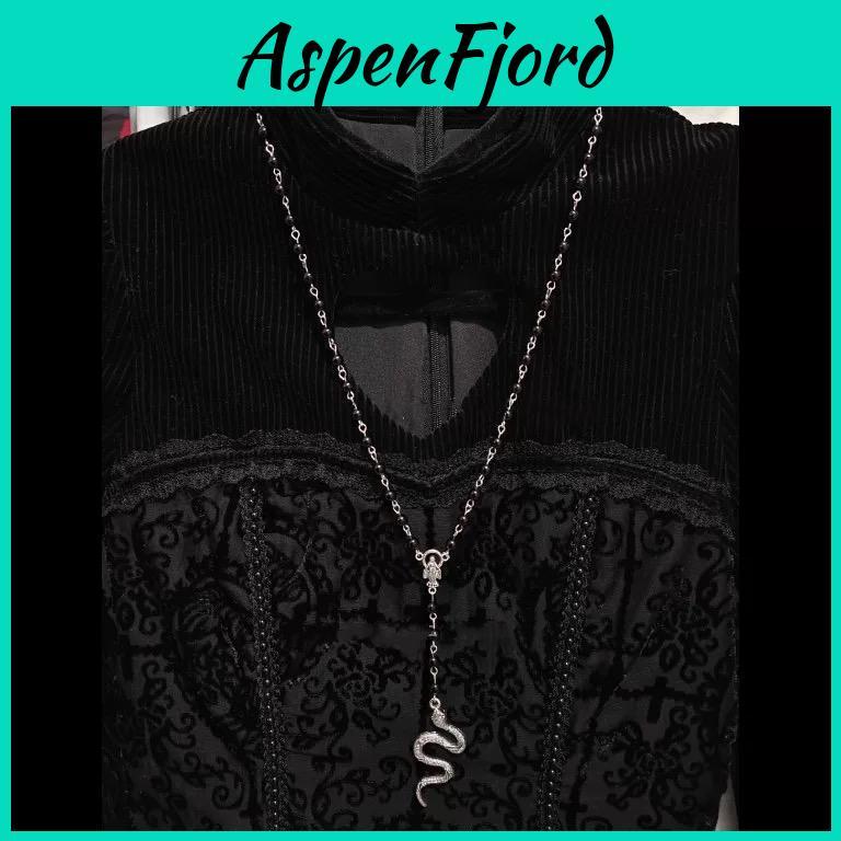 Retro Gothic Y2k Snake Charm Necklace For Women With Alloy Pendant Jewelry