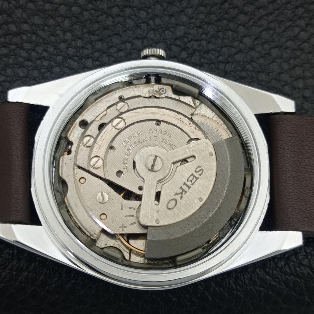VINTAGE SEIKO 5 AUTOMATIC 6309A JAPAN MENS REFURBISHED ORANGE WATCH a442510-1