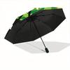 Rick, Morty Automatic Folding Umbrella with Sturdy Iron Frame, Portable Compact Travel Umbrella All-Season Use Parties 0807072