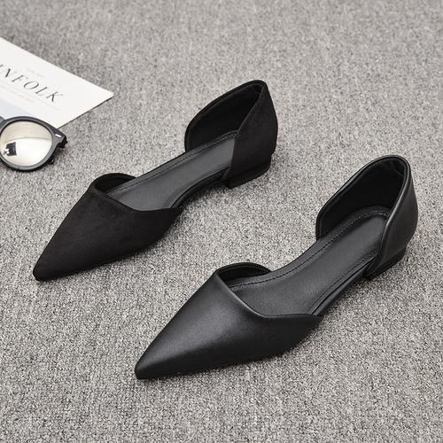 

Fashion Flat Shoes Women 2025 Summer New Sharp Toe Shallow Mouth Single Shoe Low Hollow Sandals Baotou Women s Shoe zapatillas mujer 31 чёрный