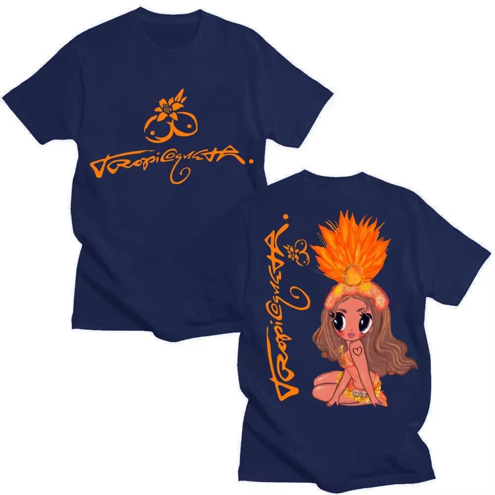 Karol G Tropicoqueta 2025 Album Graphic Tshirt Unisex Womens Aesthetic High Quality T Shirts Cute Oversized Casual Cotton T Shirt