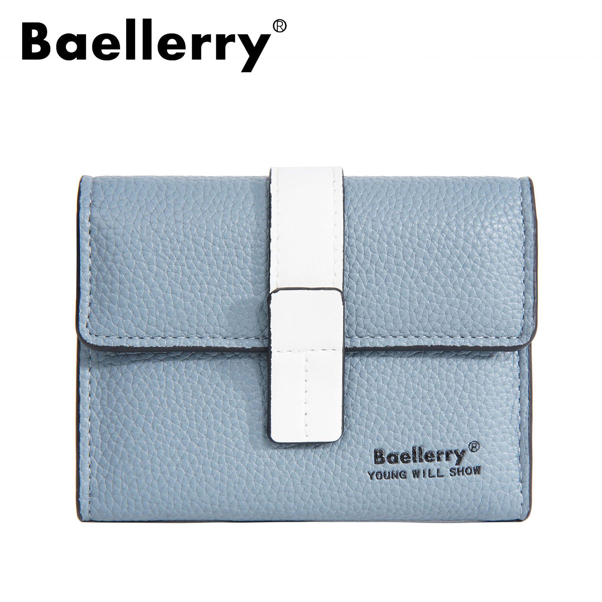 

Baellerry Women s Korean Style Tri-fold Wallet - Fashionable Solid Color Coin Purse with Multi-card Slots