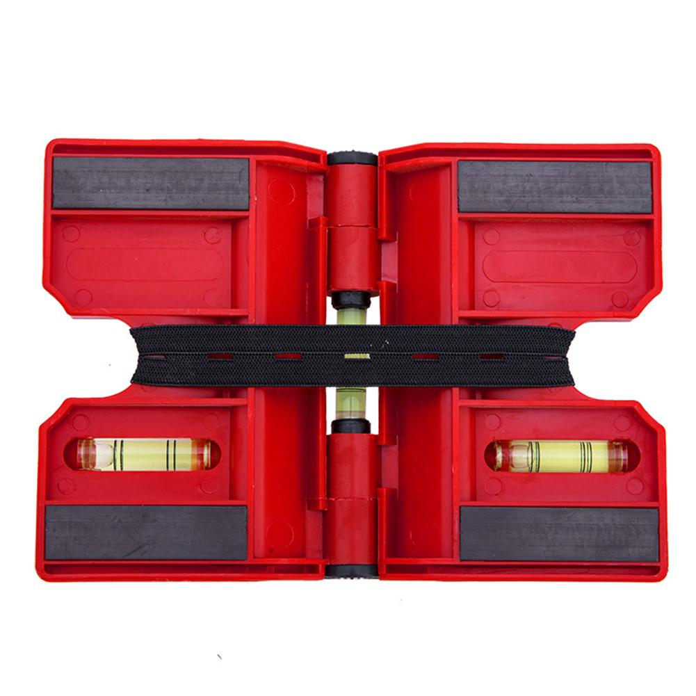 90Degree Angle Level Fence Post Pipe Magnetic Adjustable Post Level With Elastic Band Horizontal Vertical 3 Vials