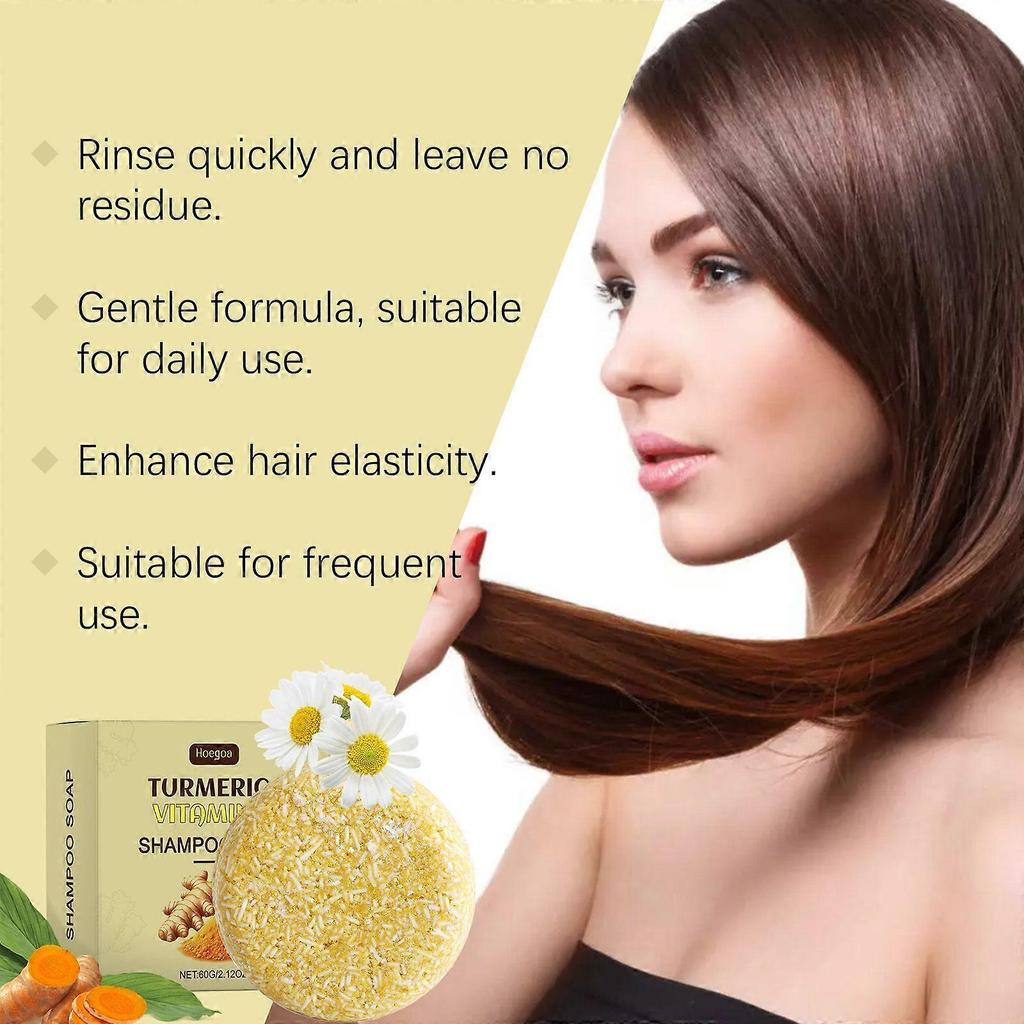 Hoegoa Ginger Shampoo Bar - Gently Cleanses Hair, Moisturizes Strands, Smooths And Adds Shine, Scalp Massage Shampoo Bar