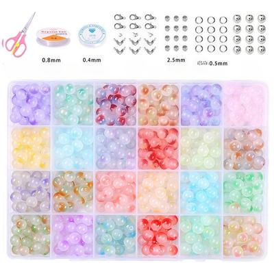Bracelet 8mmdiy Glass Bead Set Amazon Popular Jelly Double Set Box Material Bead Jewelry