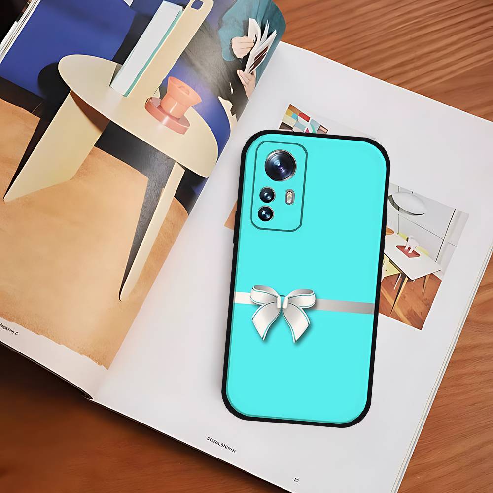 A-tiffanys Blue Phone Case For Xiaomi 11 12 Redmi Note 11 5G 8T 9A 9 10T Note 8 9 12SUltra Shockproof, Slim, Black