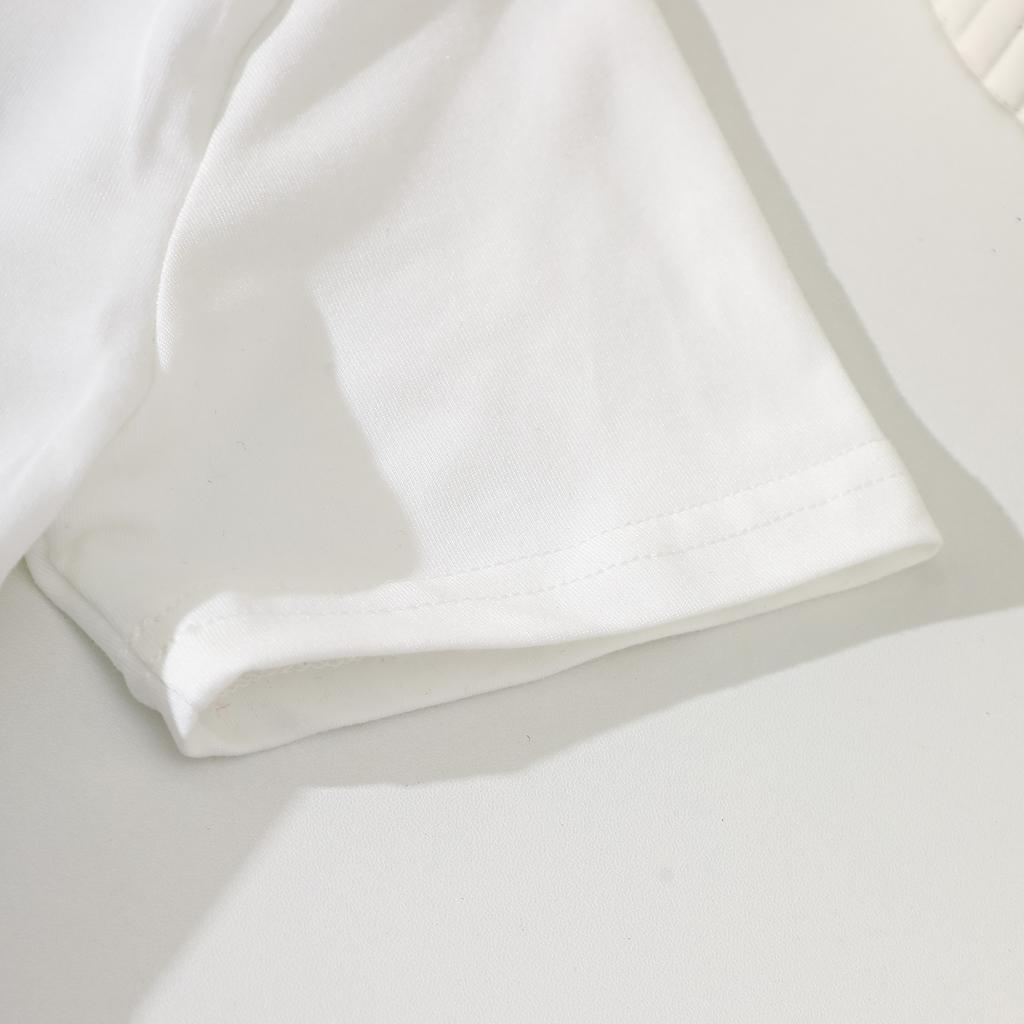 Bambina Estate Abbigliamento T-shirt a Manica Corta e Set di Pantaloncini Stampa Lettere Fiocco Outfit Casual