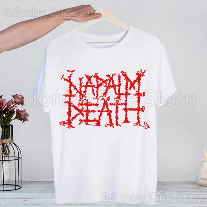 Napalm Death Trička Léto Pánské/Dámské Hip Hop Vtipný Potisk Tričko Streetwear trička Krátký Rukáv Topy
