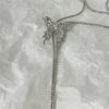 Tooxika Sweet Cool Hottie Style Adjustable Drawstring Butterfly Long Necklace Waist Chain Niche Collar Chain
