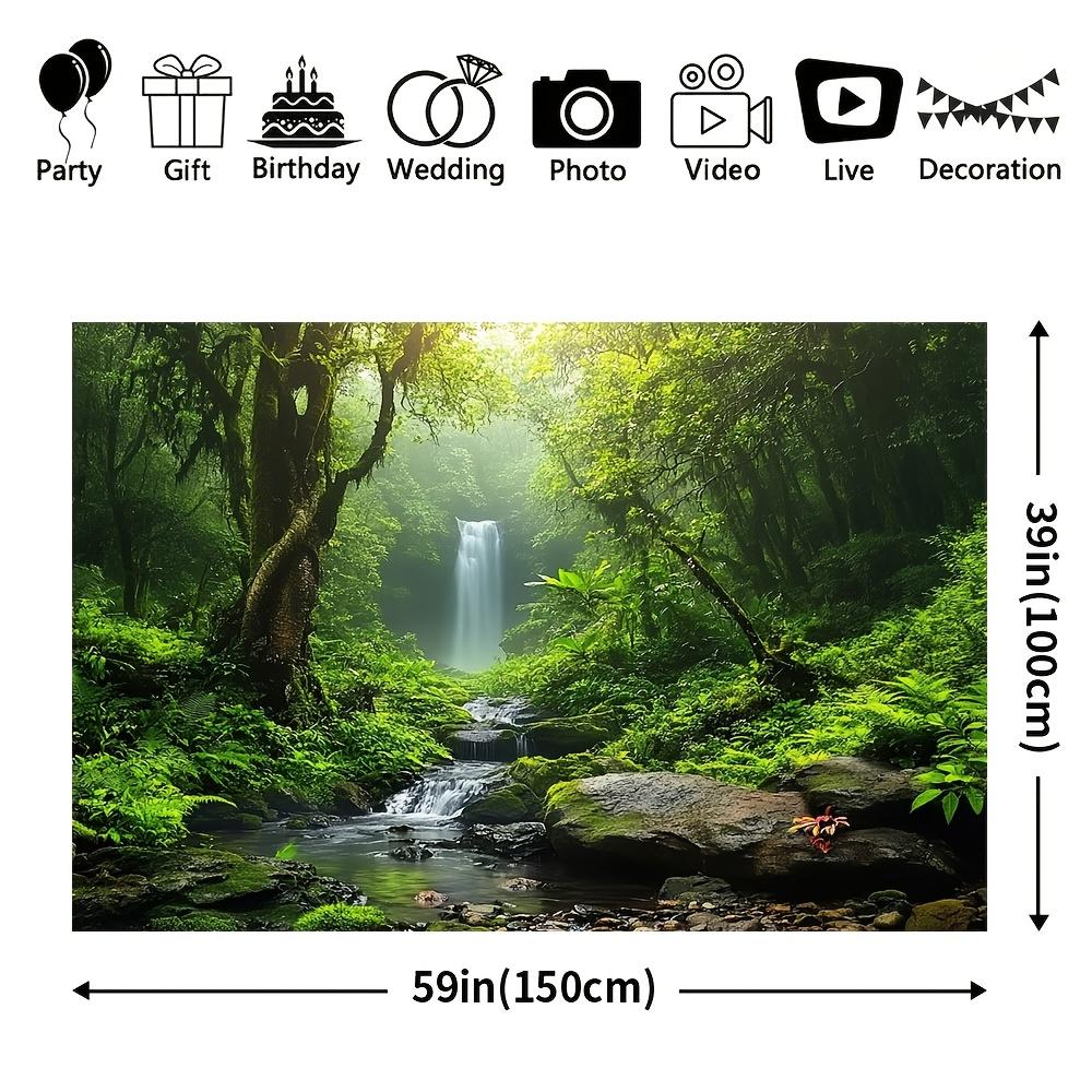1Pcs Green Forest Landscape Natural Scene Decoration Background Spring Backdrop Decorations For Photo Studio Photo Booth Party