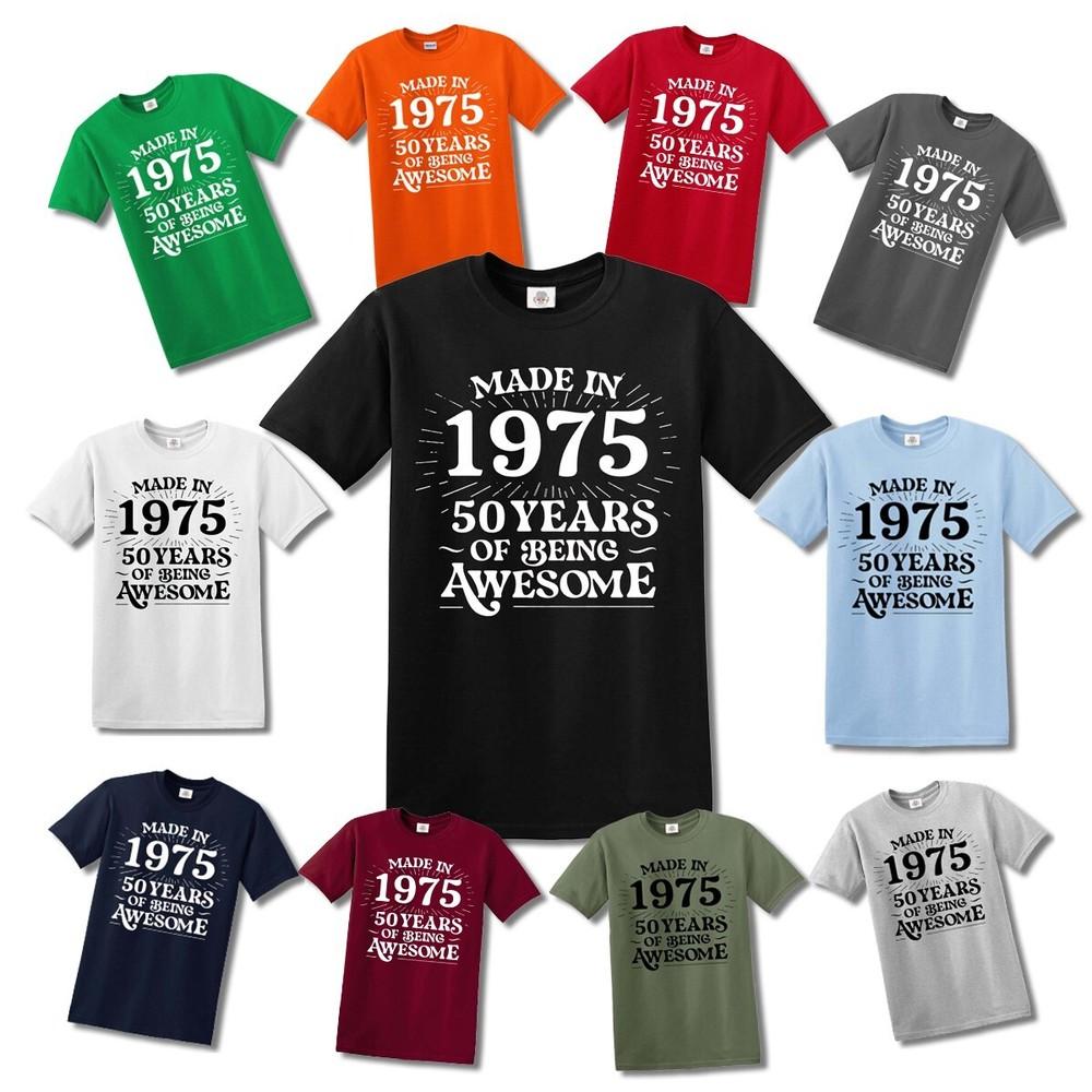 

MADE IN 1975 50TH BIRTHDAY YEARS OF BEING | FUNNY | Men s | T-shirt | TOP TEE XL